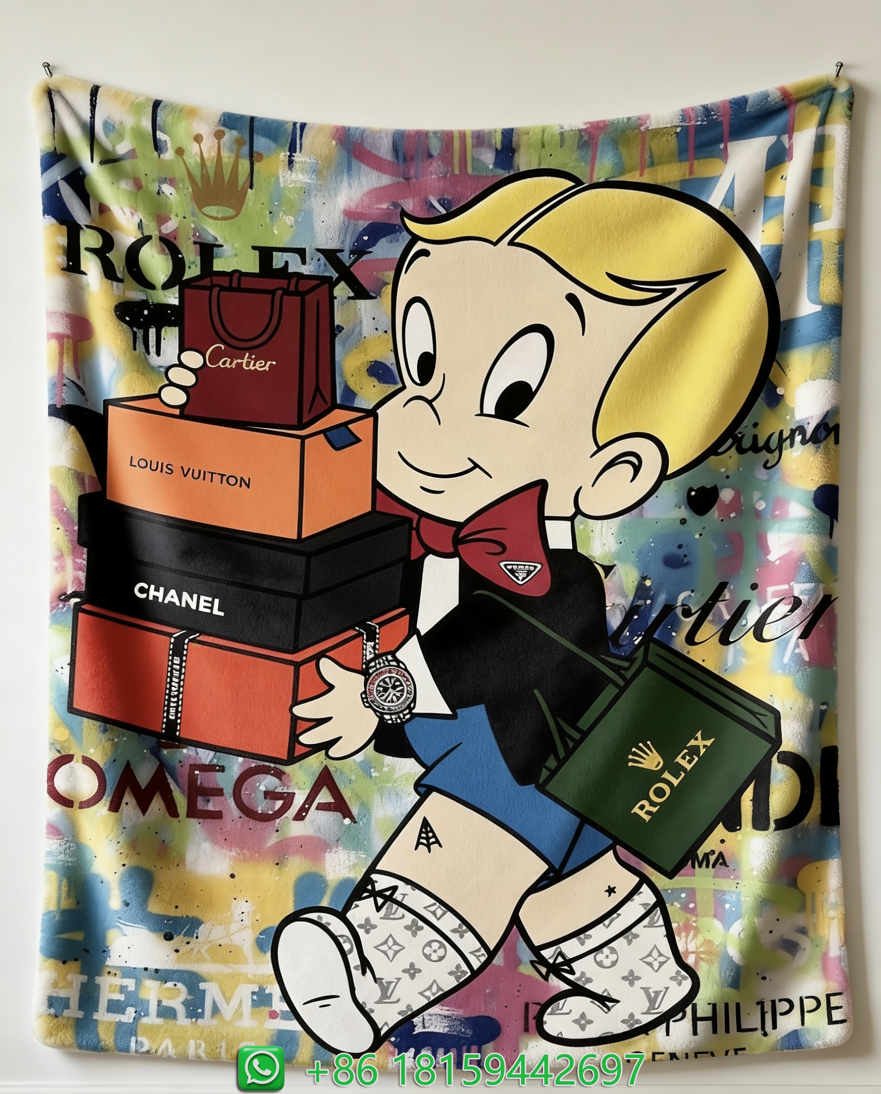 Hermes Throw Blankets